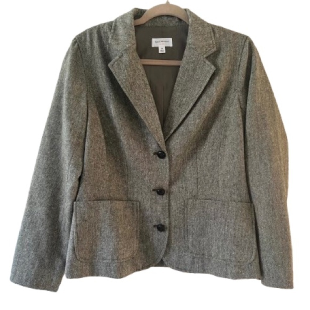Isaac Mizrahi for Target Green and Cream Tweed Blazer. Size M